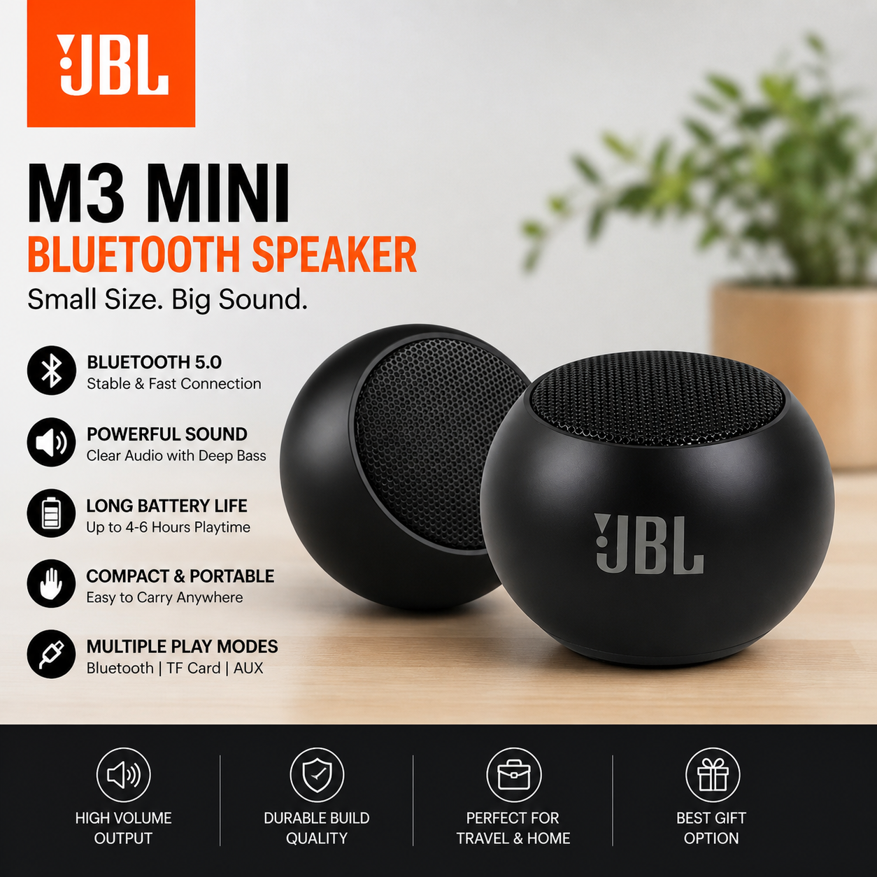 JBL M3 Mini Bluetooth Speaker